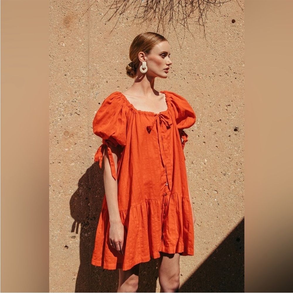 Cleobella Emmeline Mini Dress Cherry Red